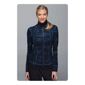 ★ Lululemon Define Heathered Texture Lotus Camo Oil Slick Blue Jacket ★